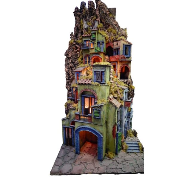 Presepe Napoletano del '700 in Sughero cm 53x52x100