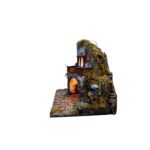 Presepe napoletano del '700 in Sughero con pastori in movimento cm 50x40x50 - immagine 4