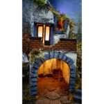 Presepe napoletano del '700 in Sughero con pastori in movimento cm 50x40x50 - immagine 2