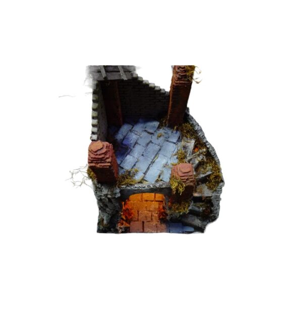 Rudere Presepe in Sughero e Polistirolo per Natività cm 33x28x46 - immagine 2