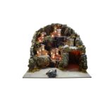 Presepe in Sughero con Casette di Carta Cm 35x26x29