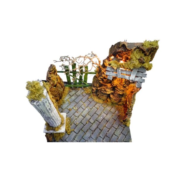 Rudere Presepe in Sughero e Polistirolo per Natività cm 41x32x38 - immagine 3