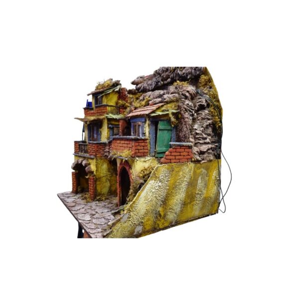 Presepe Napoletano del '700 in Sughero con luci cm 50x40x55 - immagine 3