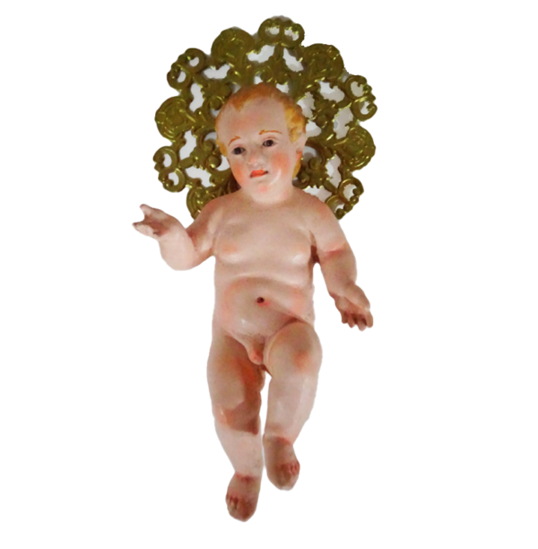 Bambinello Presepe in legno alto 12 cm - immagine 2