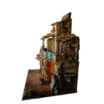 Presepe stile Settecento napoletano cm 60x50x80h con forno - immagine 2