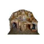 Presepe Napoletano con forno, mulino e cascata