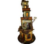 Presepe Settecento napoletano base tonda