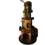 Presepe Settecento napoletano base tonda - immagine 2