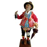 Gobbo scio scio artigianale con occhi in vetro 50 cm - immagine 5