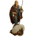 Pastore con pecora in terracotta altezza 40 cm