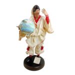 Pulcinella cm 38 con occhi di vetro e tamburello
