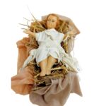 Gesù bambino in terracotta vestito per presepe da 40 cm 10022/24 - immagine 3