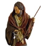 San Giuseppe in terracotta vestito altezza 40 cm