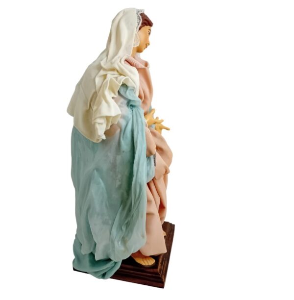 Madonna in terracotta vestita altezza 40 cm - immagine 4