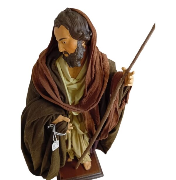 San Giuseppe in terracotta vestito altezza 40 cm