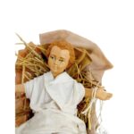 Gesù bambino in terracotta vestito per presepe da 40 cm 10022/24 - immagine 2