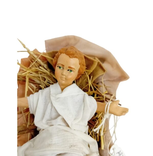 Gesù bambino in terracotta vestito per presepe da 40 cm 10022/24 - immagine 2