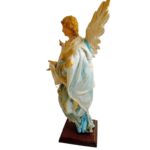 Angelo in terracotta vestito altezza 40cm per presepe napoletano - immagine 3