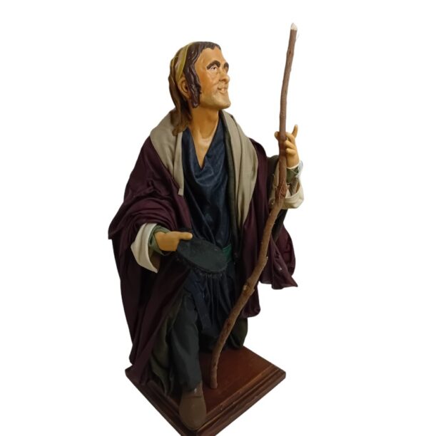 Mendicante in terracotta vestito altezza 40 cm