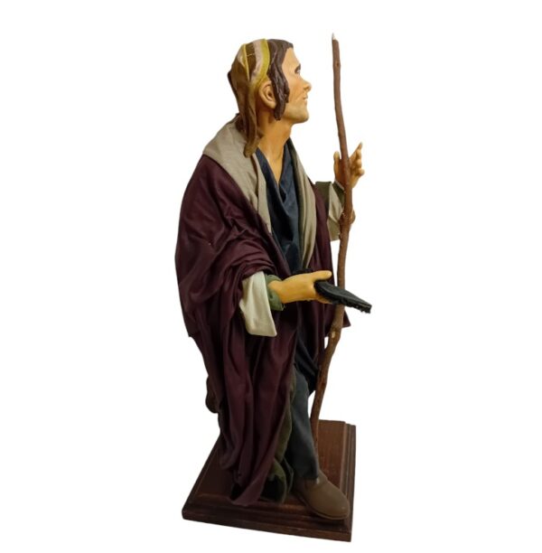 Mendicante in terracotta vestito altezza 40 cm - immagine 2