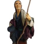 Mendicante in terracotta vestito altezza 40 cm - immagine 3