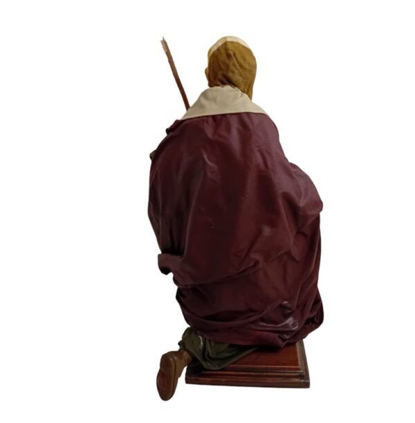 Mendicante in terracotta vestito altezza 40 cm - immagine 5