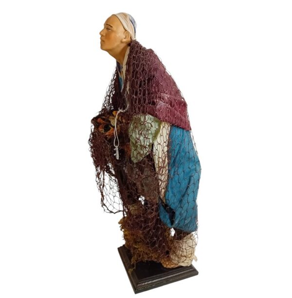 Pescatore in terracotta vestito altezza 40 cm - immagine 5