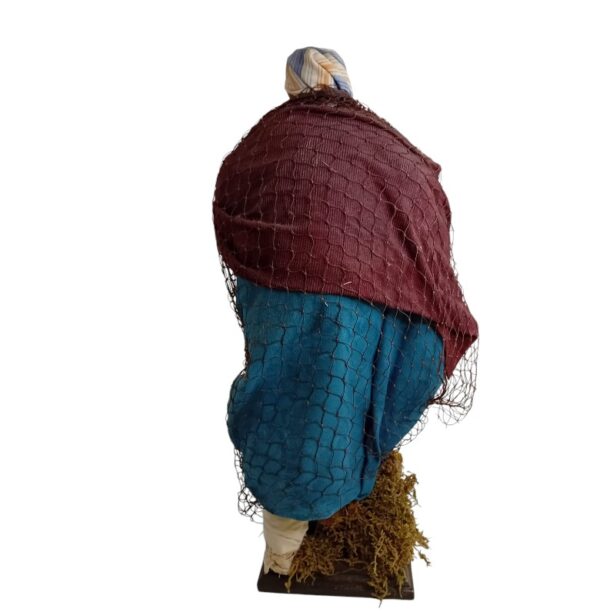 Pescatore in terracotta vestito altezza 40 cm - immagine 3