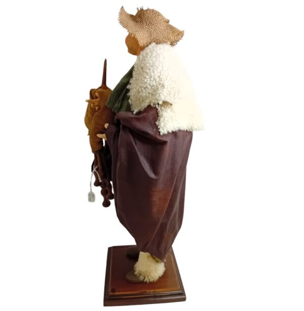 Zampognaro in terracotta vestito altezza 40 cm - immagine 2