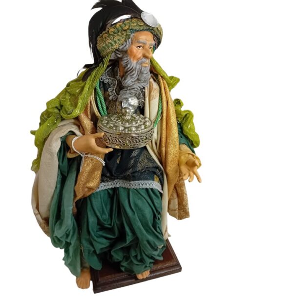 Re Magio in creta vestito da 40 cm
