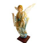 Angelo in terracotta vestito altezza 40cm per presepe napoletano - immagine 2