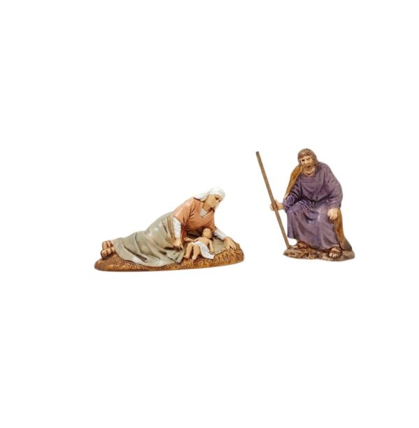 Moranduzzo Natività Sacra Famiglia 3 Soggetti Madonna Stesa per Presepe da Cm 10 - immagine 4