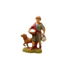 Pastore uomo con Cane per Presepe da Cm 10 Landi Moranduzzo - immagine 5