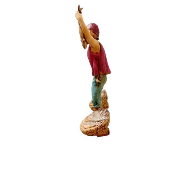 Statua per presepe pescatore da 10 cm Landi Moranduzzo - immagine 2