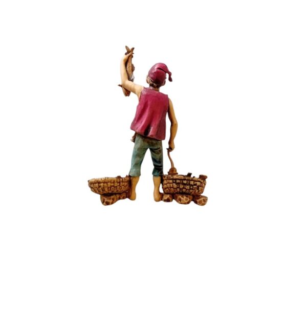 Statua per presepe pescatore da 10 cm Landi Moranduzzo - immagine 3
