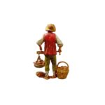 Fruttivendolo con bilancia statuina Presepe Landi Moranduzzo 10 cm - immagine 3