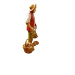 Fruttivendolo con bilancia statuina Presepe Landi Moranduzzo 10 cm - immagine 4