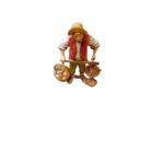 Fruttivendolo con bilancia statuina Presepe Landi Moranduzzo 10 cm - immagine 5