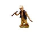 Pastore Flautista Orientale per Presepe da Cm 10 Landi Moranduzzo - immagine 5