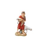 Ragazzo pastore con pecora e agnello 10 cm Landi Moranduzzo