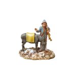 Zampognaro con asino 10 cm Landi Moranduzzo