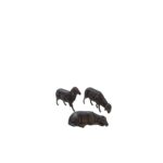 Set 3 pecore nere Landi Moranduzzo per statue 8 cm - immagine 3
