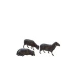 Set 3 pecore nere Landi Moranduzzo per statue 8 cm - immagine 2