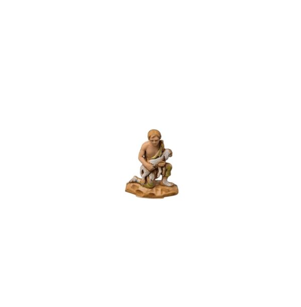 Pastore statuina Pastorello con agnello 3,5cm