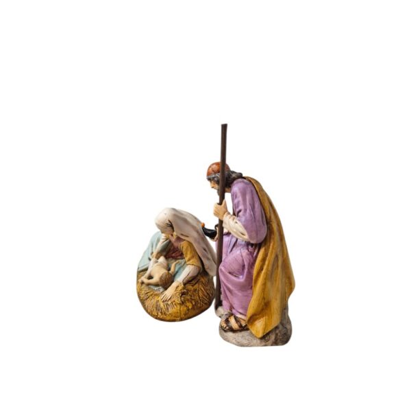 Natività San Giuseppe seduto e Maria sdraiata 12 cm Landi Moranduzzo Sacra famiglia - immagine 2