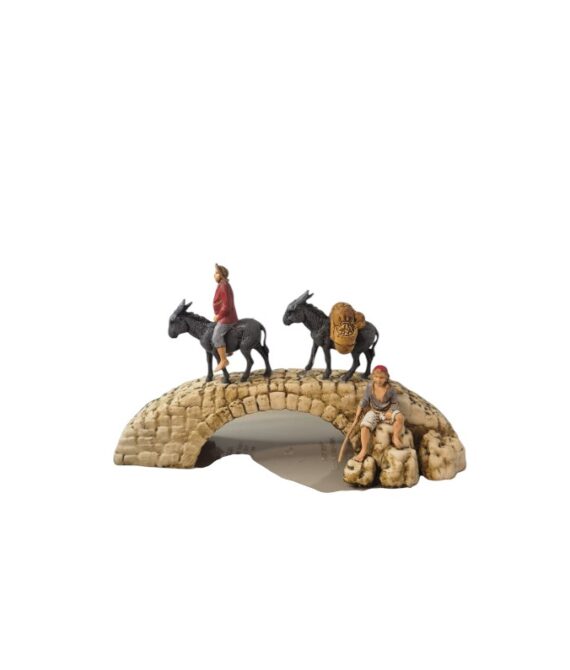 Gruppo ponte con pescatore Landi Moranduzzo 6 cm