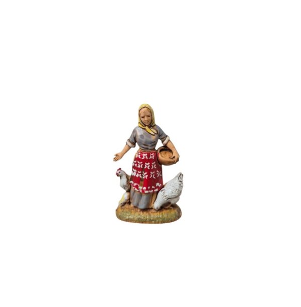 Donna Contadina con polli Landi Moranduzzo 6 cm