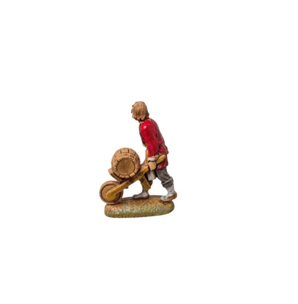Pastore con carriola e botte Landi Moranduzzo 6 cm - immagine 3