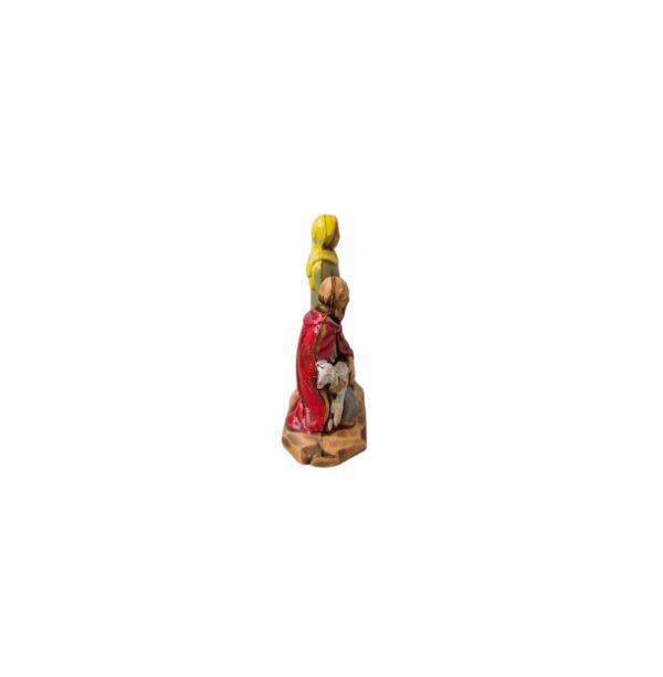 Pastore inginocchiato con agnello e donna Landi Moranduzzo 3,5 cm - immagine 4