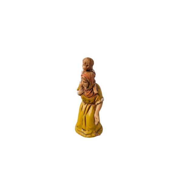 Donna con bimbo sulle spalle Landi Moranduzzo 6,5 cm - immagine 2